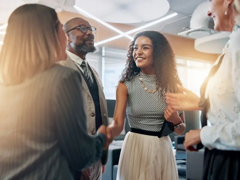First-time home buyer in Georgia meeting with real estate professionals during the buying process