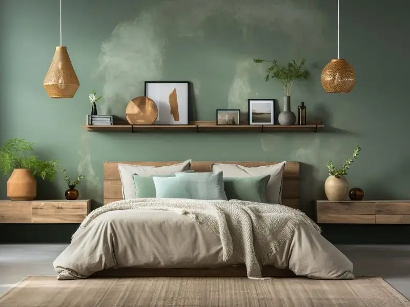 Modern bedroom design featured in a Cumming GA real estate listing